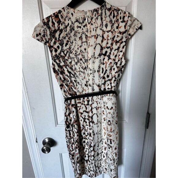 Bebe  animal print dress size 00 cat leopard cheetah work business dress sexy nw - Picture 6 of 7